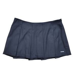 Ben Sherman Micro Mini Skirt Pleated Womens Small Brown Houndstooth Y2K Academia